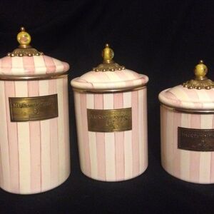 COPY - mackenzie childs bathing hut canister set NEW Rare